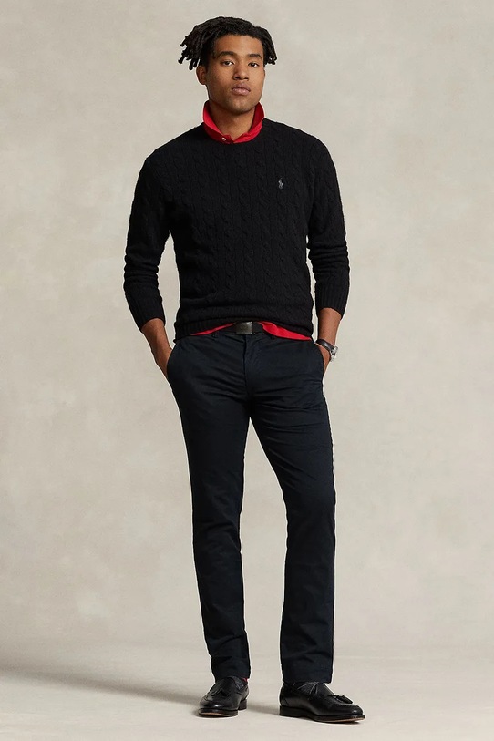 Polo Ralph Lauren nadrág elasztánnal fekete 710778778