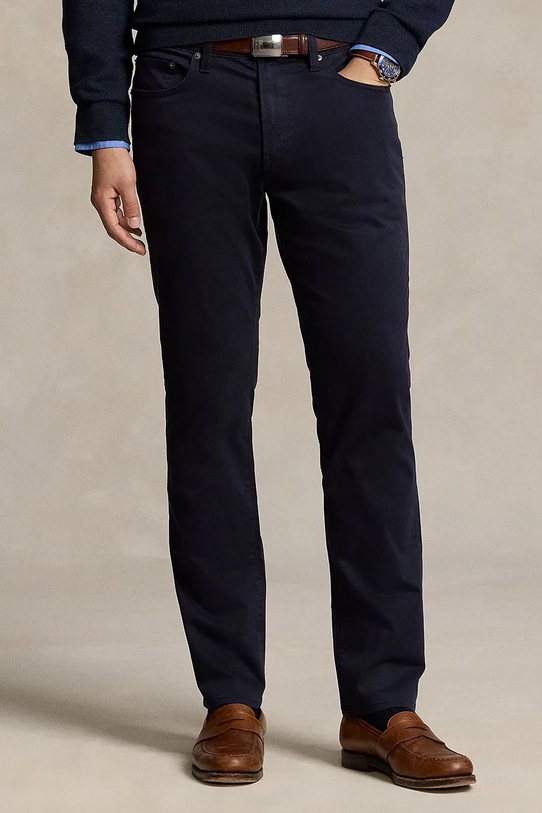 Hlače Polo Ralph Lauren 710951323 mornarsko modra AW25