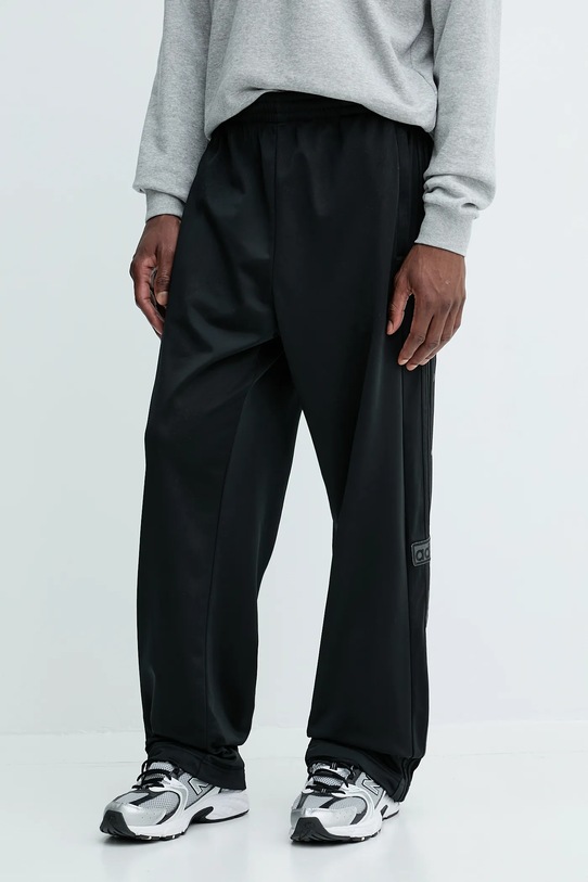 Παντελόνι φόρμας adidas Originals Adibreak πλεκτό ύφασμα μαύρο JY1306