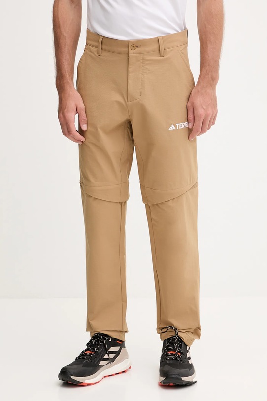 Παντελόνι εξωτερικού χώρου adidas TERREX Multi ύφασμα μπεζ JM7442