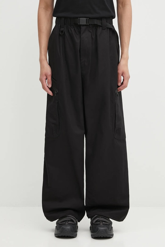 Y-3 spodnie Twill Cargo tkanina czarny JW4621