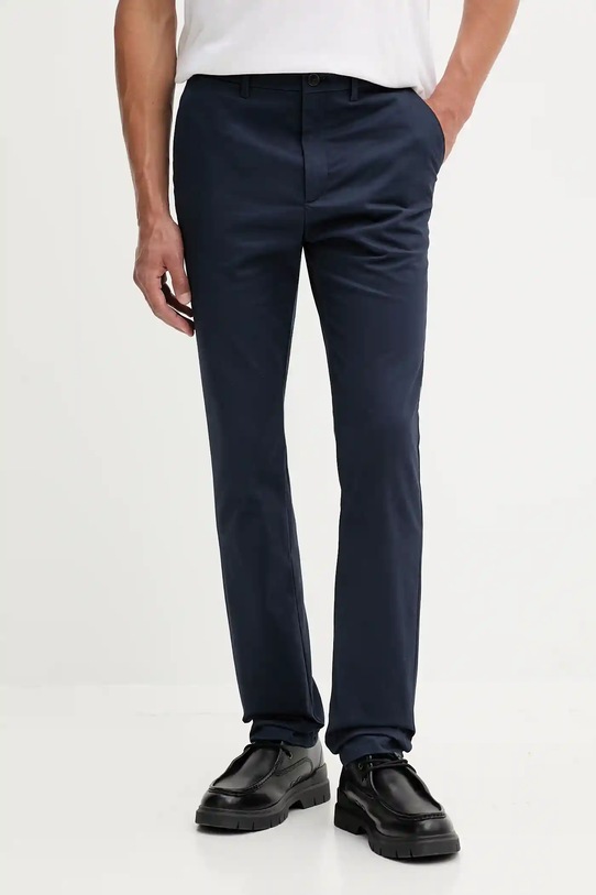 Calvin Klein spodnie z elastanem granatowy LV04LD613G