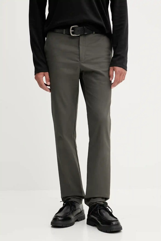 Calvin Klein spodnie z elastanem szary LV04LD613G