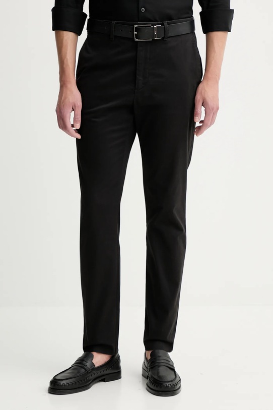 Calvin Klein spodnie z elastanem czarny LV04LD614G