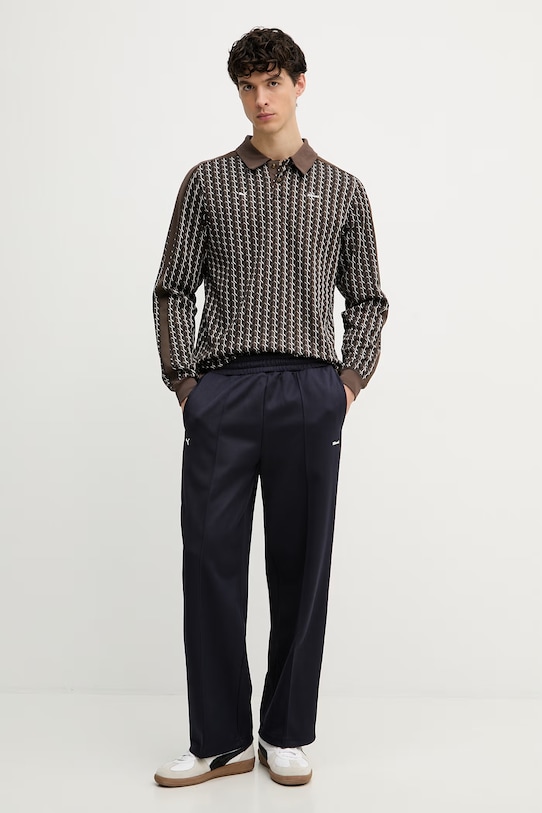 Puma teplákové nohavice pánske s bavlnou PUMA x JJJJOUND 635539 tmavomodrá AW25