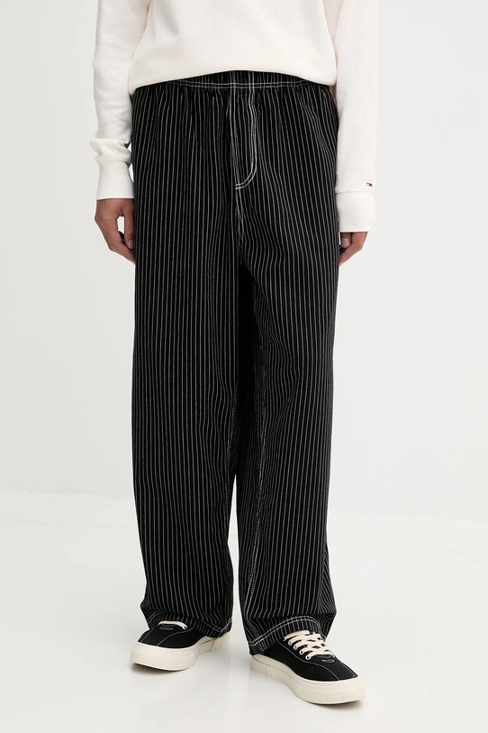 Хлопковые брюки adidas Originals хлопок чёрный JW0180