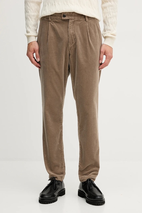 Tommy Hilfiger spodnie sztruksowe tkanina beżowy MW0MW40334