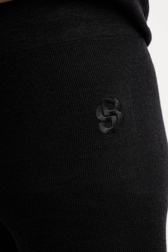 Tajice s dodatkom vune BOSS crna 50544376