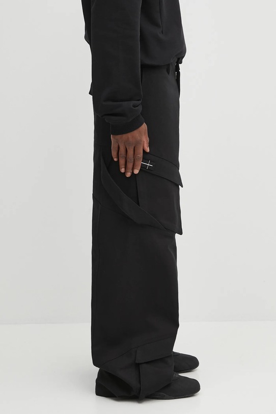 Heliot Emil pantaloni in cotone nero PREAW25.M.10.160.BLK01.
