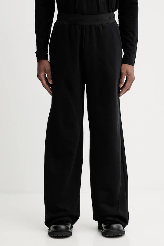 Heliot Emil spodnie dresowe bawełniane bawełna czarny AW25.M.10.215.BLK01