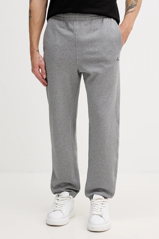 Calvin Klein Jeans spodnie dresowe bawełniane szary LV04RD241G