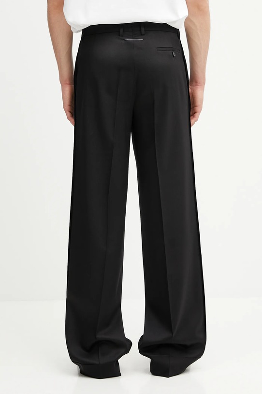 Odzież MM6 Maison Margiela spodnie z wełną SH0KA0047.S47848.900 czarny