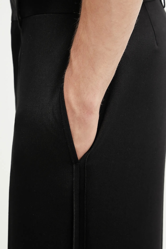 Брюки с шерстью MM6 Maison Margiela чёрный SH0KA0047.S47848.900