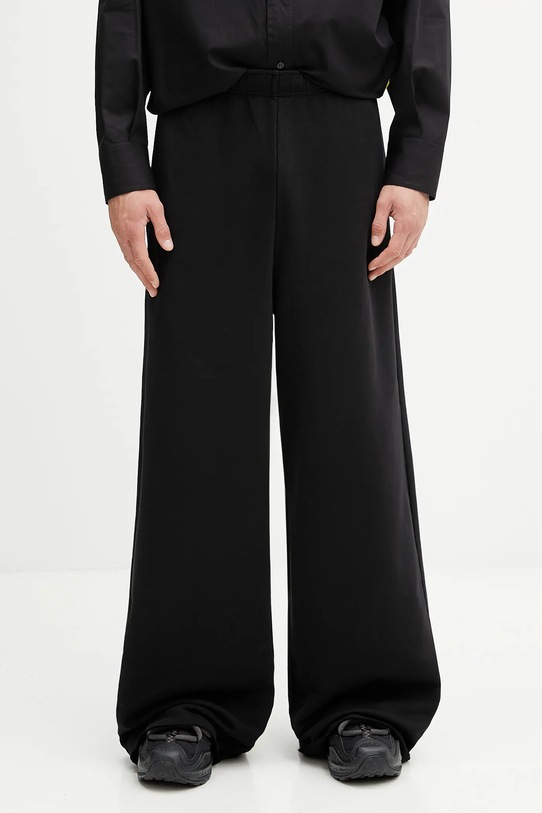 MM6 Maison Margiela spodnie dresowe bawełniane x MM6 Wardro gładkie czarny SH0KA0057.M25025.900