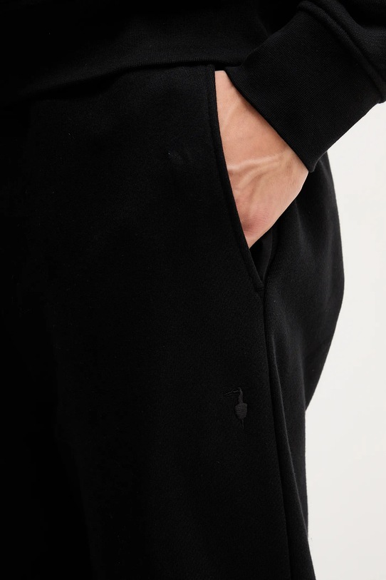 Βαμβακερό παντελόνι Trussardi μαύρο P8018000062N