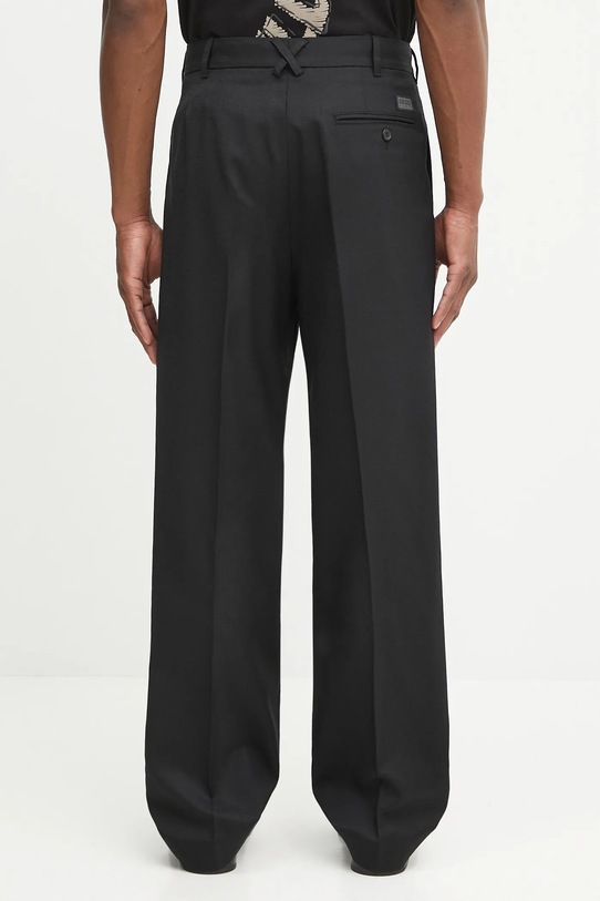 Odzież Kenzo spodnie wełniane Weave Pleated Tailored FF65PA2149ID czarny