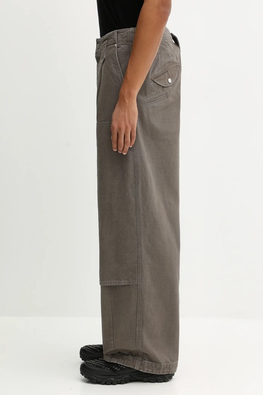 Pamučne hlače Kenzo Double Knee Pant FF65PA2469GU smeđa AW25