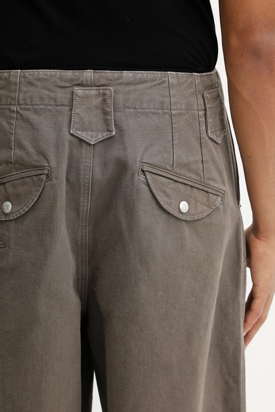 Pamučne hlače Kenzo Double Knee Pant FF65PA2469GU smeđa