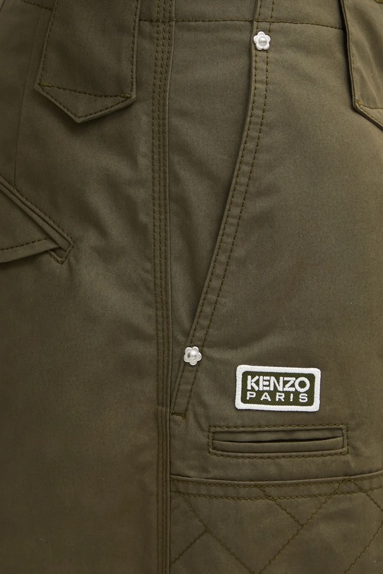 Kenzo spodnie bawełniane Weave Double Knee Pant FF65PA2469HD zielony
