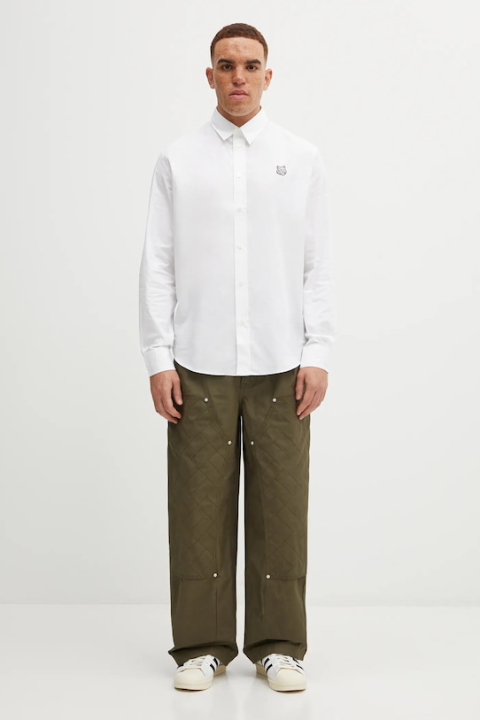 Kenzo spodnie bawełniane Weave Double Knee Pant FF65PA2469HD