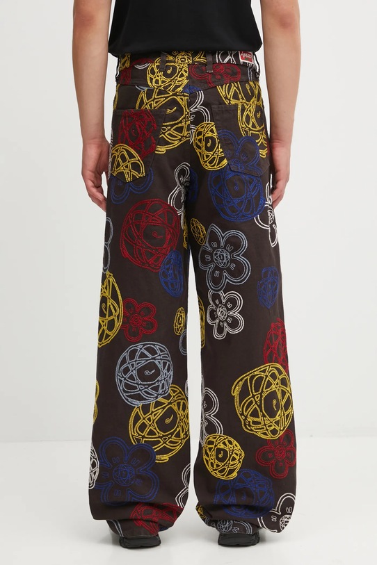 Oblečení Bavlněné kalhoty Kenzo Futura Turn Up Wide Fit FF65PA3839G2 hnědá