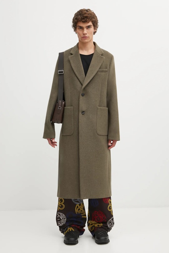 Bavlněné kalhoty Kenzo Futura Turn Up Wide Fit FF65PA3839G2 hnědá