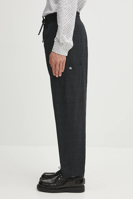 Панталон Kenzo Weave Cargo Jogpant FF65PA5019JF черен AW25