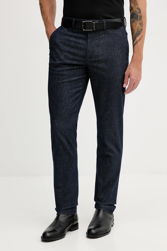 Tommy Hilfiger spodnie z elastanem granatowy MW0MW40265