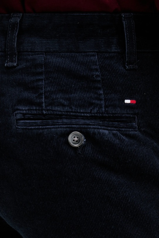 Tommy Hilfiger spodnie sztruksowe granatowy MW0MW40267