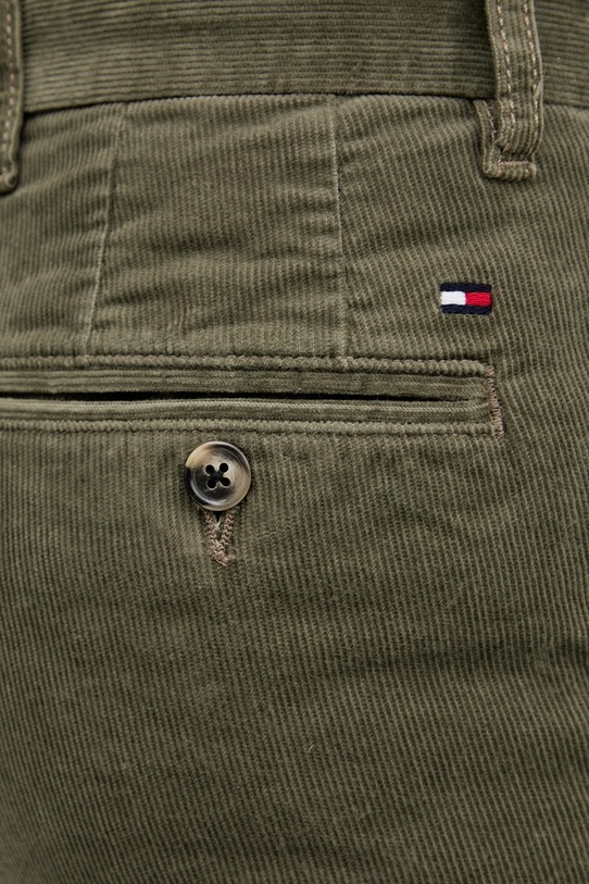 Menčestrové nohavice Tommy Hilfiger zelená MW0MW40267