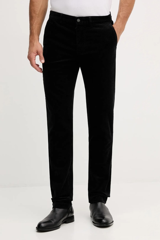 Tommy Hilfiger spodnie sztruksowe z elastanem czarny MW0MW40267