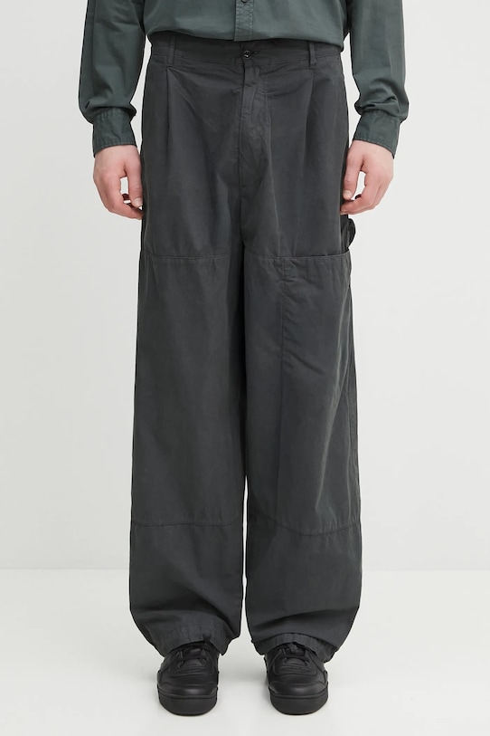 Bavlnené nohavice C.P. Company bavlna sivá 19CMPA065A110324G