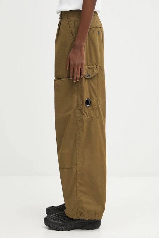 C.P. Company pantaloni de bumbac 19CMPA065A110324G verde AW25