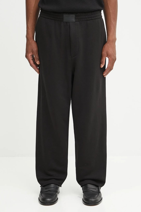 Helmut Lang spodnie dresowe bawełniane bawełna czarny P02HM203