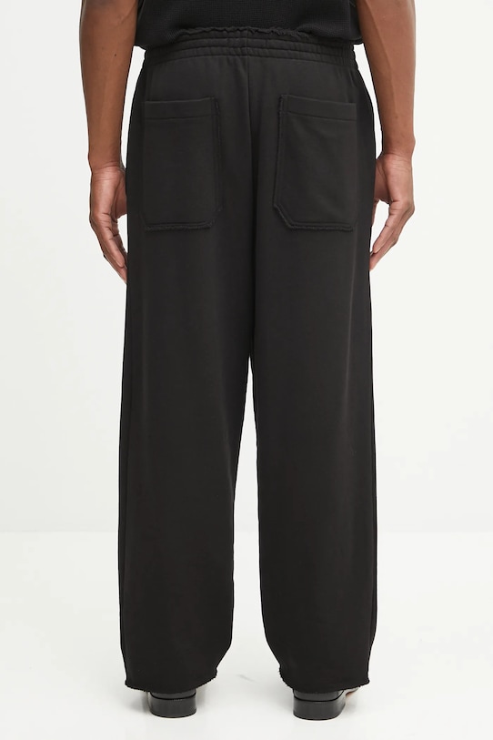 Odzież Helmut Lang spodnie dresowe bawełniane P02HM203 czarny
