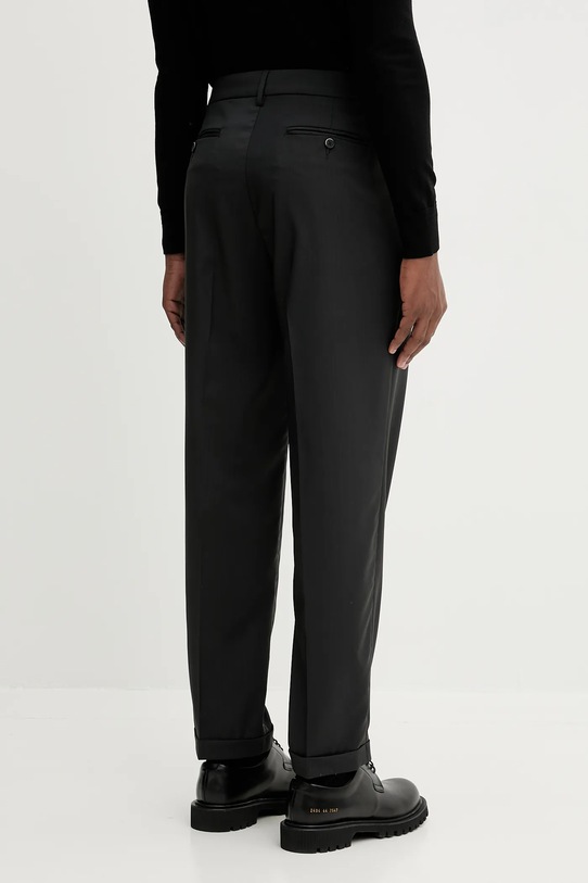 Odzież BARENA VENEZIA spodnie wełniane Pantalone Drapier PAU5257.478 czarny