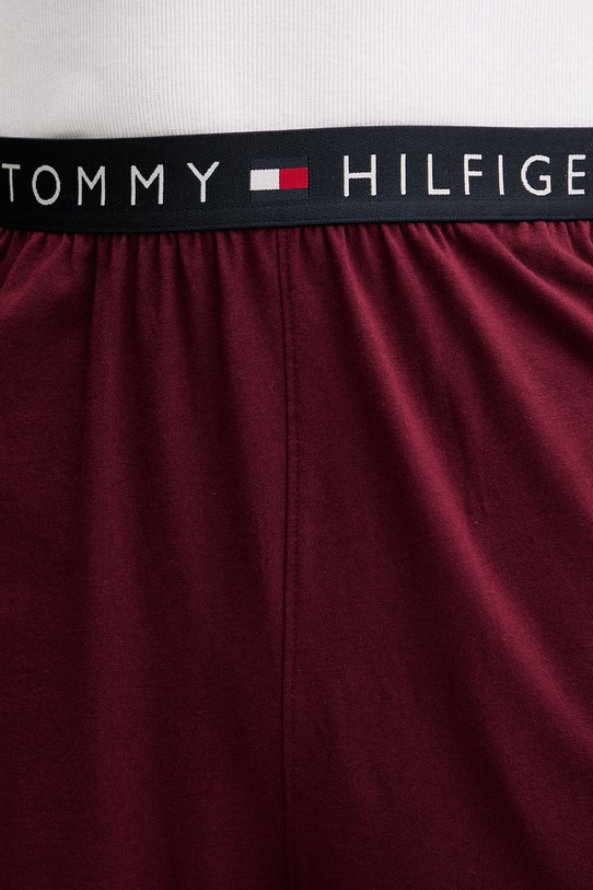 Tommy Hilfiger pyžamové kalhoty pánské bavlněné s elastanem burgundské UM0UM03654