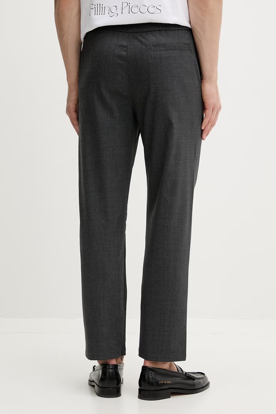 Odzież Filling Pieces spodnie męskie z wełną Coach Twill Wool 422550500247 szary