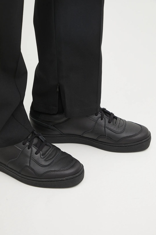 Hlače s vunom Filling Pieces Coach Twill Wool crna 422550500247