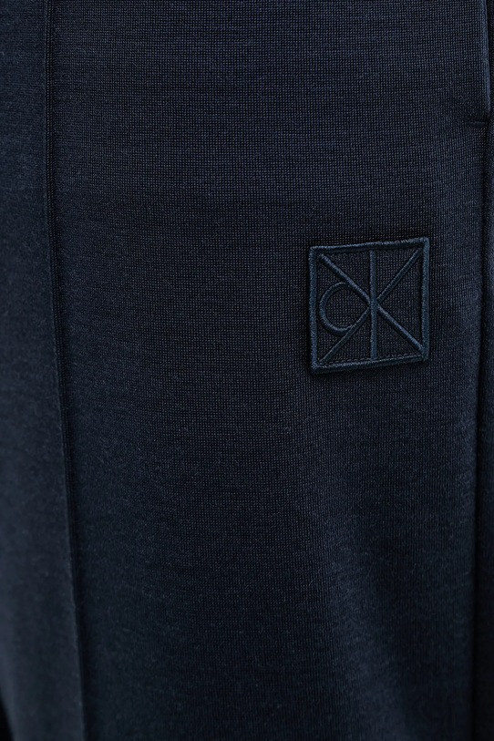 Calvin Klein spodnie z dodatkiem wełny granatowy LV04LD212G