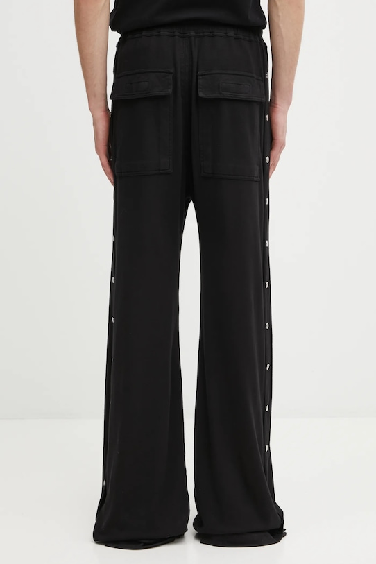 Odzież Rick Owens DRKSHDW spodnie dresowe bawełniane Pusher Pants DU02E7393.JDB czarny