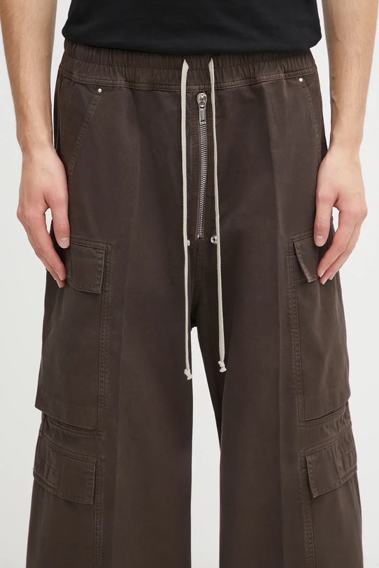 Rick Owens DRKSHDW spodnie Double Cargo Jumbo Belas brązowy DU02E7398.TW