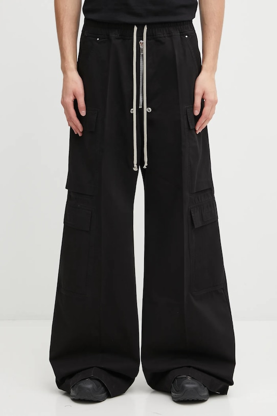 Rick Owens DRKSHDW spodnie Double Cargo Jumbo Belas gładkie czarny DU02E7398.TW