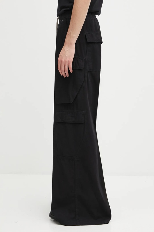 Rick Owens DRKSHDW spodnie bawełniane Double Cargo Jumbo Belas DU02E7398.CFL czarny AW25