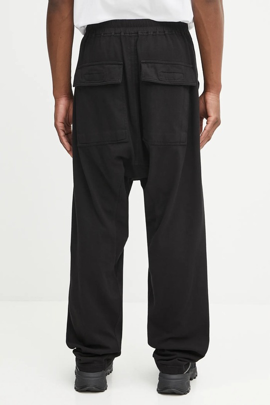 Odzież Rick Owens DRKSHDW spodnie dresowe bawełniane Classic Cargo Drawstring DU02E7370.RIG czarny