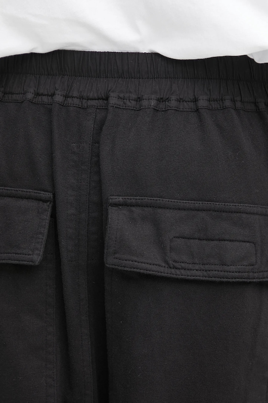 Rick Owens DRKSHDW spodnie dresowe bawełniane Classic Cargo Drawstring czarny DU02E7370.RIG