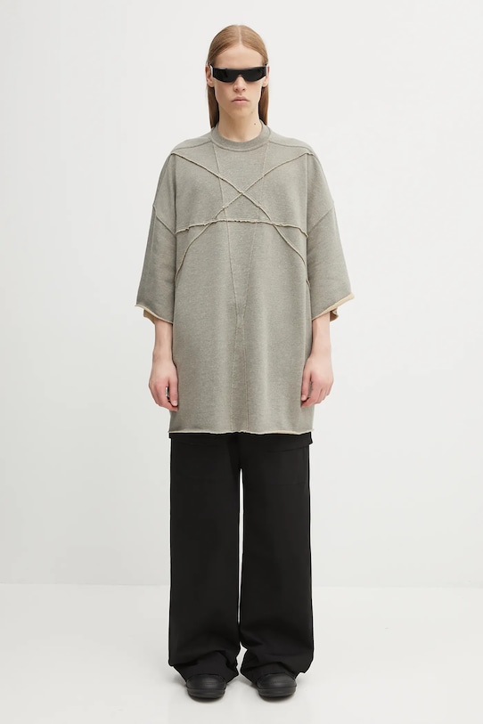 Rick Owens DRKSHDW spodnie bawełniane Creatch Wide Cargo Drawstring DU02E7394.TW czarny