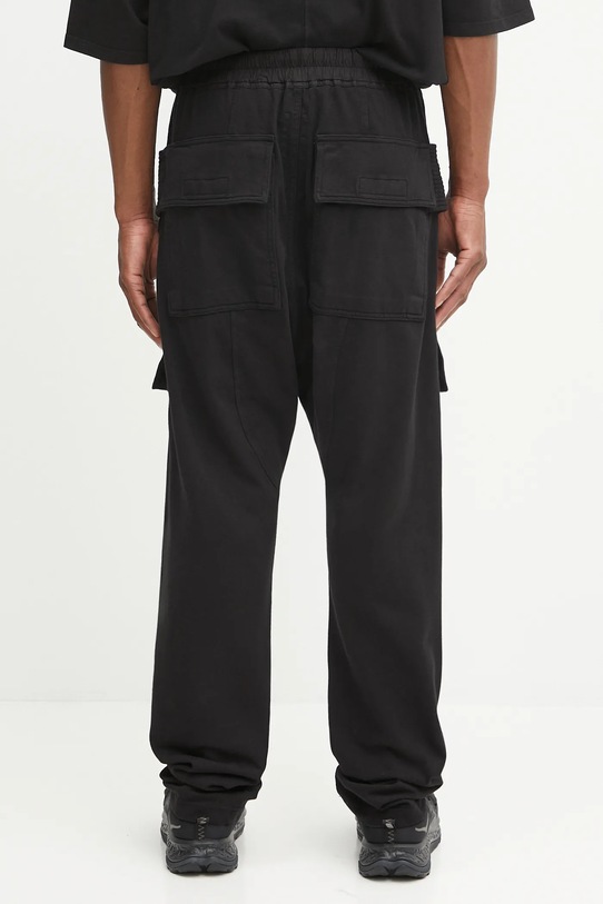 Abbigliamento Rick Owens DRKSHDW pantaloni in cotone Creatch Cargo Drawstring DU02E7376.RIG nero