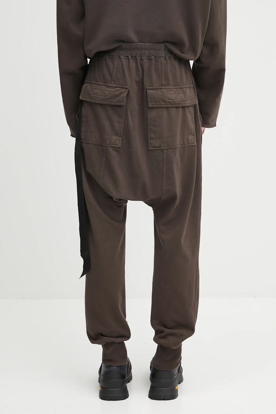 Abbigliamento Rick Owens DRKSHDW pantaloni tuta di cotone Prisoner Drawstring DU02E7395.RIG marrone