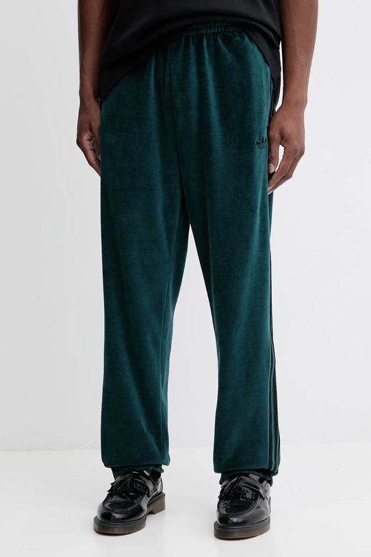 adidas Originals spodnie dresowe welurowe Sst Tp dzianina zielony JX1551
